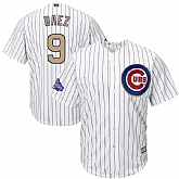 Chicago Cubs #9 Javier Baez White World Series Champions Gold Program New Cool Base Stitched Jersey JiaSu,baseball caps,new era cap wholesale,wholesale hats